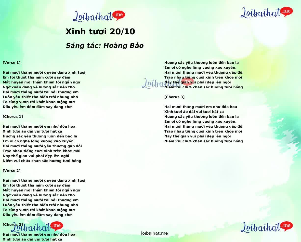 Xinh tươi 20/10