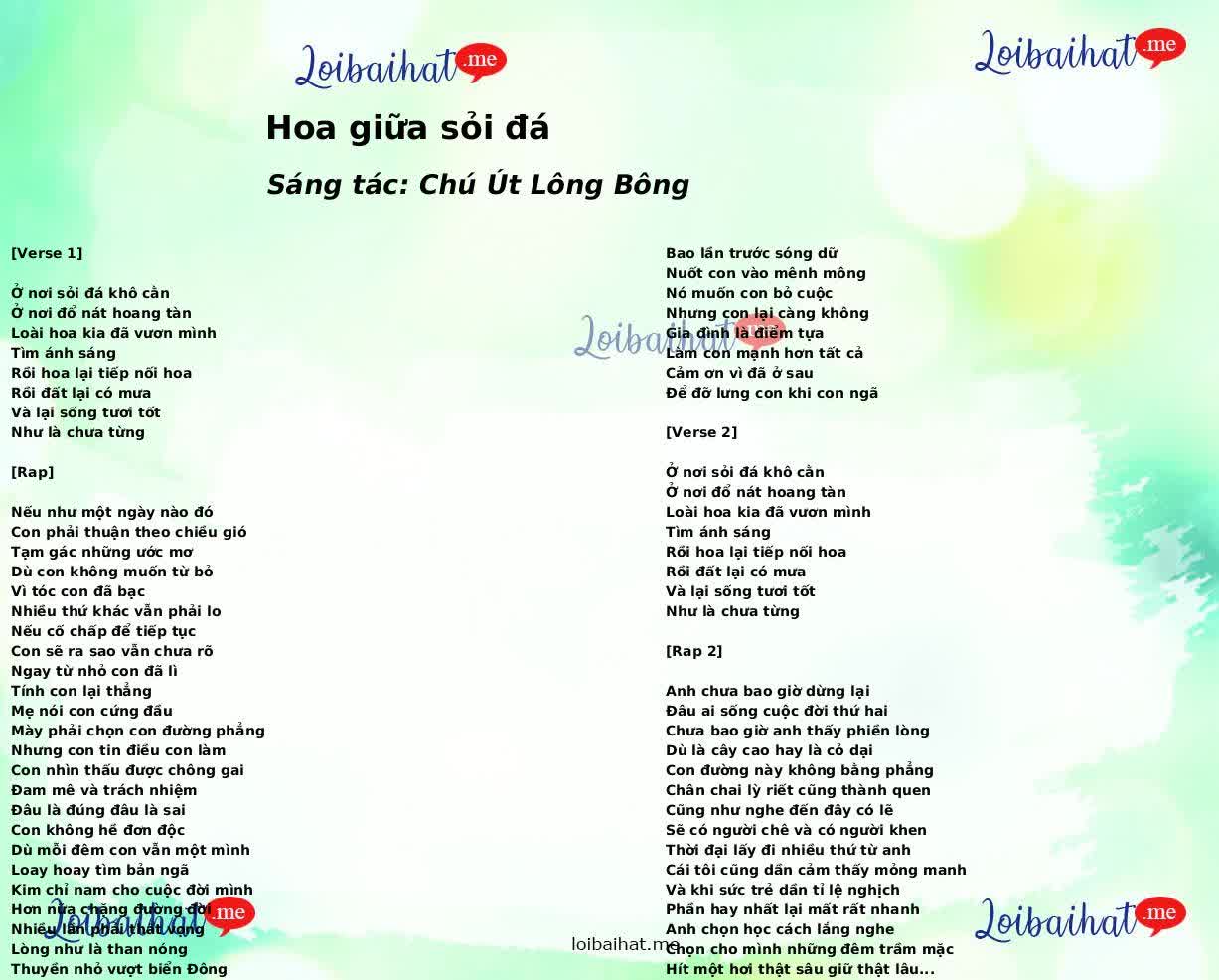 Hoa giữa sỏi đá