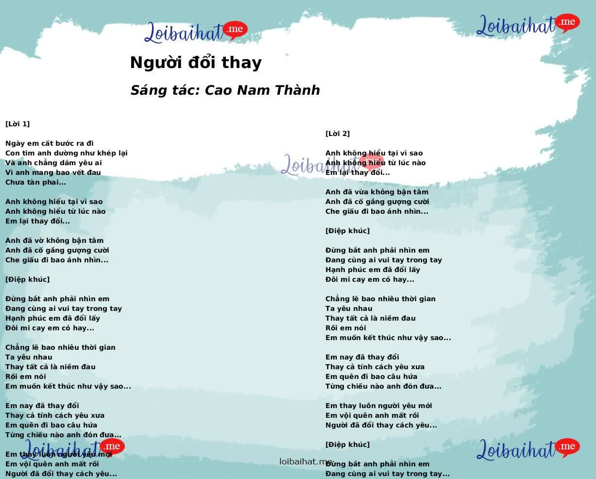 Người đổi thay