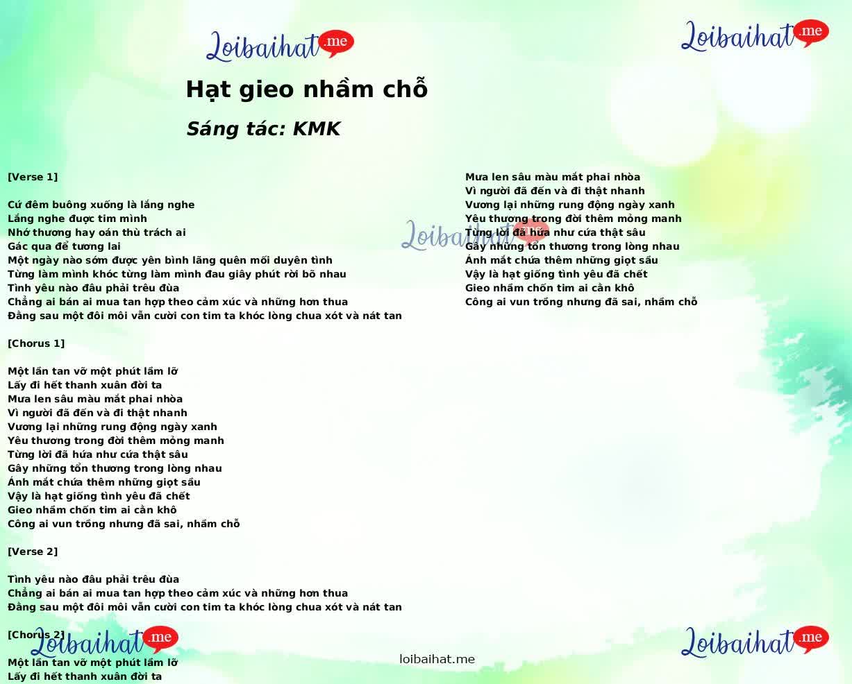 Hạt gieo nhầm chỗ