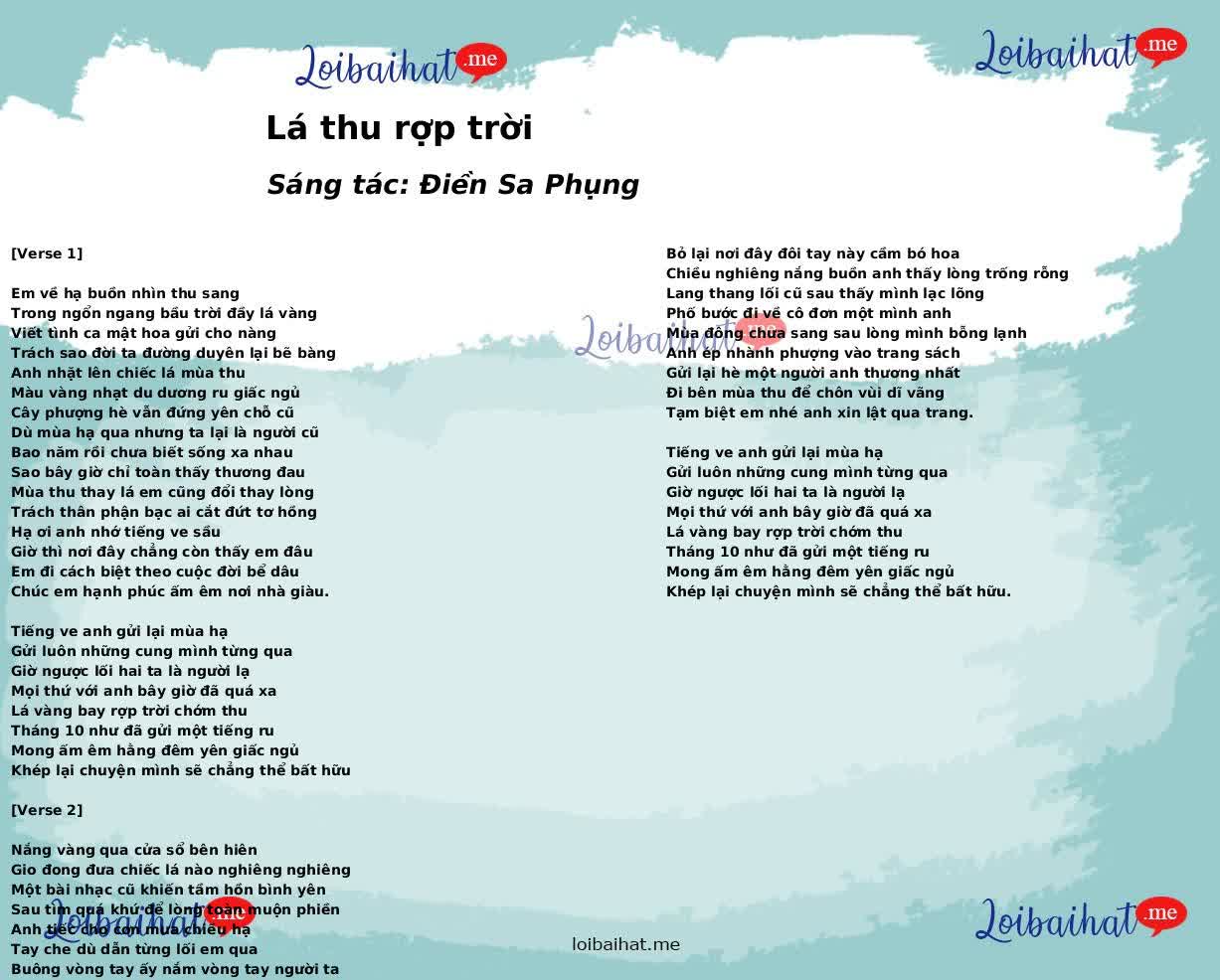 Lá thu rợp trời