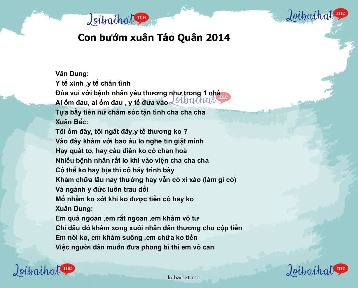 Con bướm xuân Táo Quân 2014