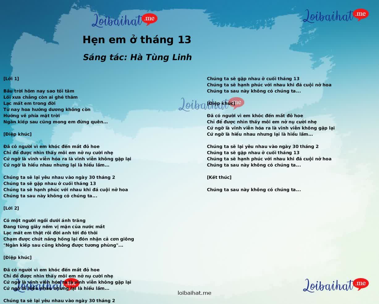 Hẹn em ở tháng 13