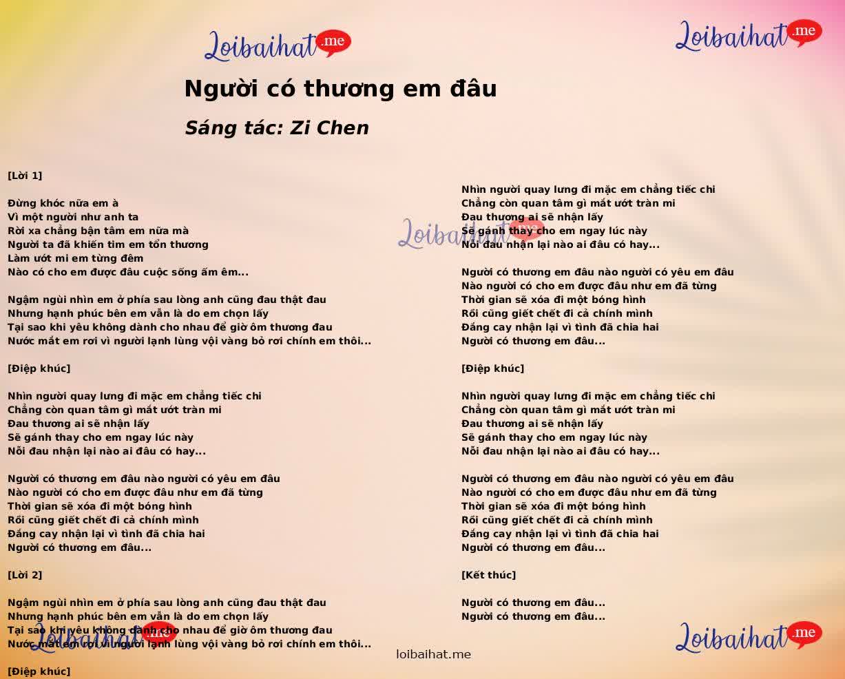 Người có thương em đâu