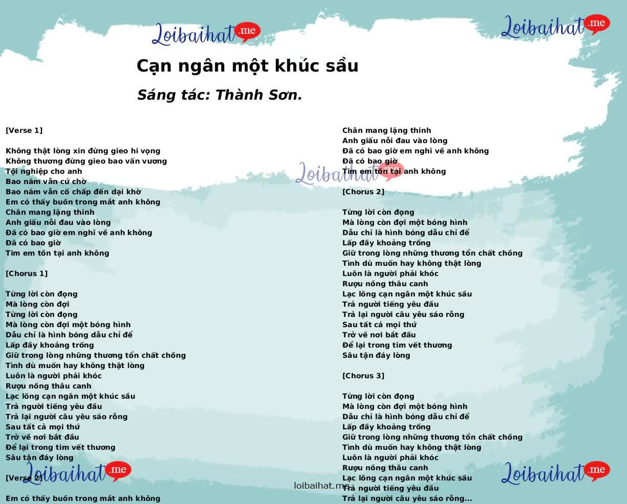 Cạn ngân một khúc sầu