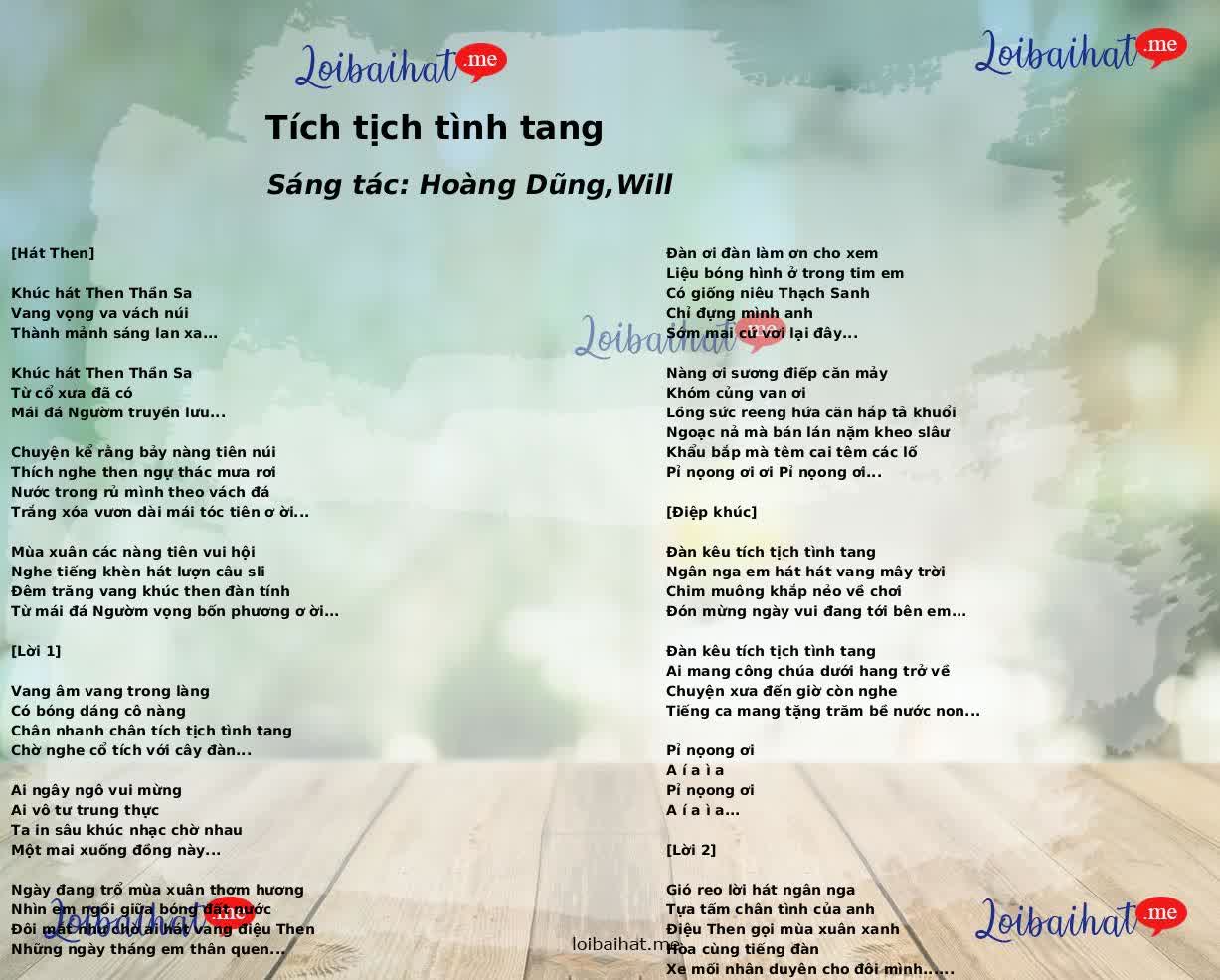 Tích tịch tình tang