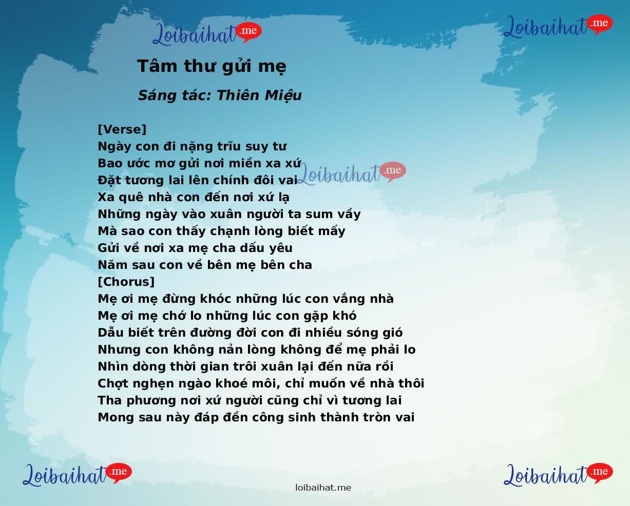 Tâm thư gửi mẹ