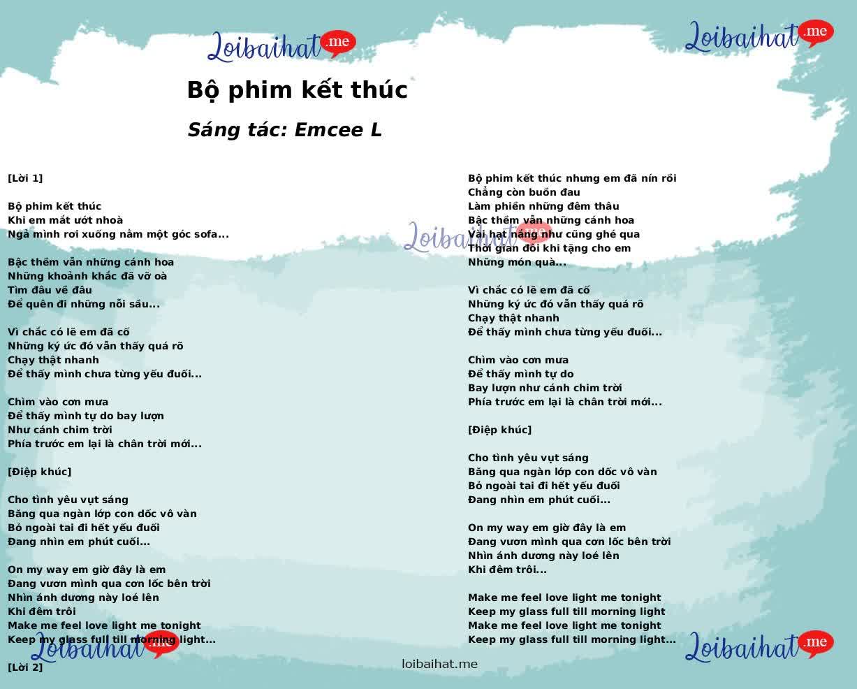 Bộ phim kết thúc