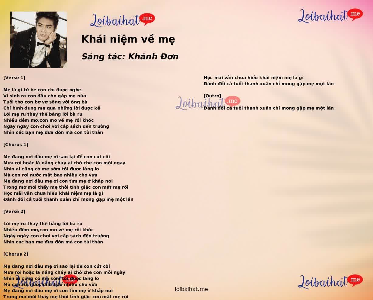 Khái niệm về mẹ