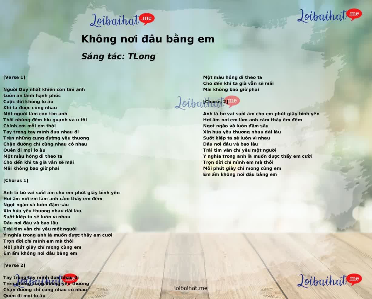 Không nơi đâu bằng em