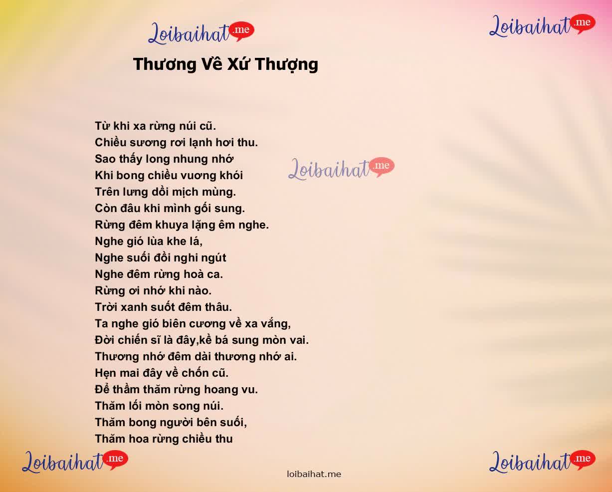 Thương Về Xứ Thượng