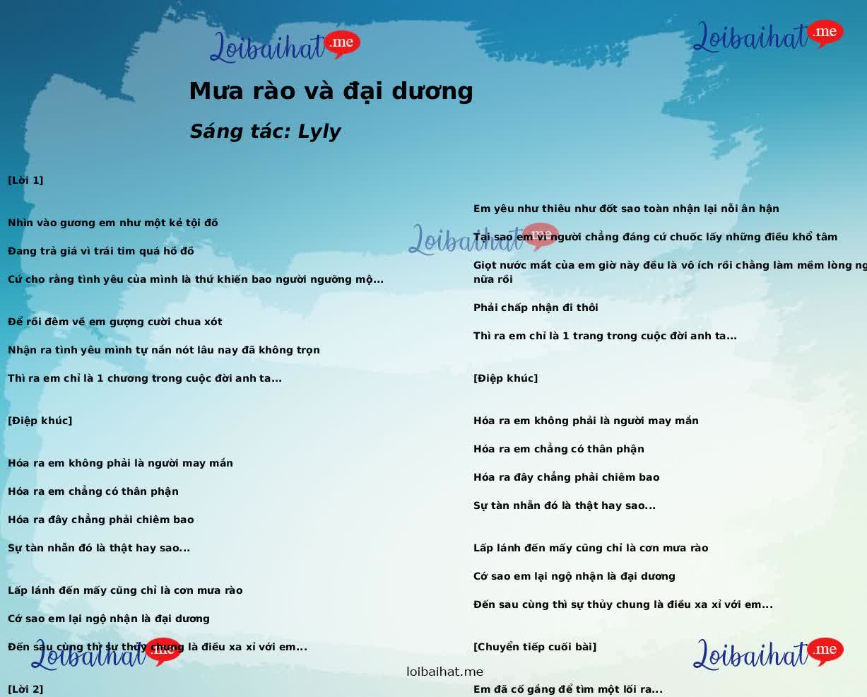 Mưa rào và đại dương