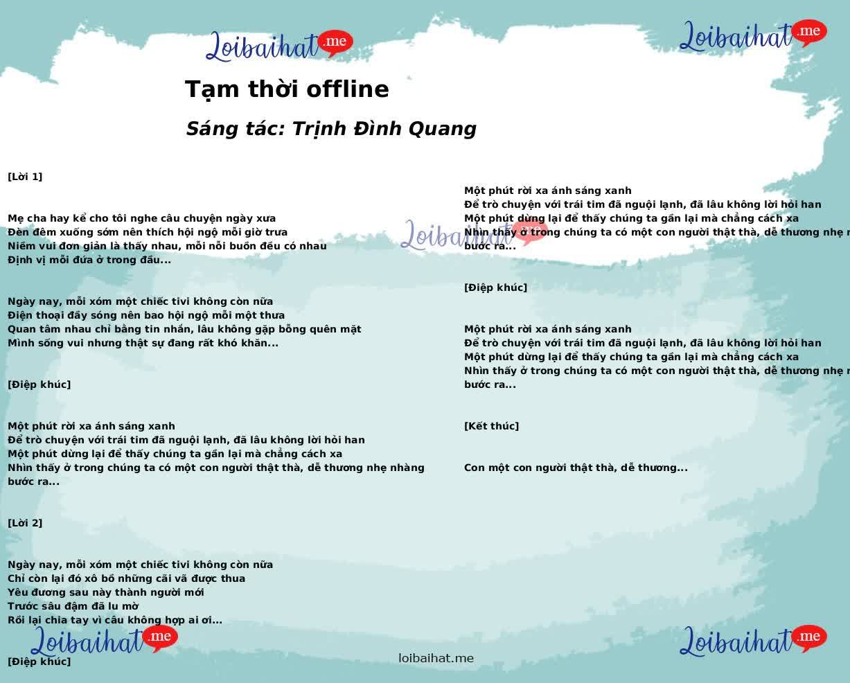 Tạm thời offline