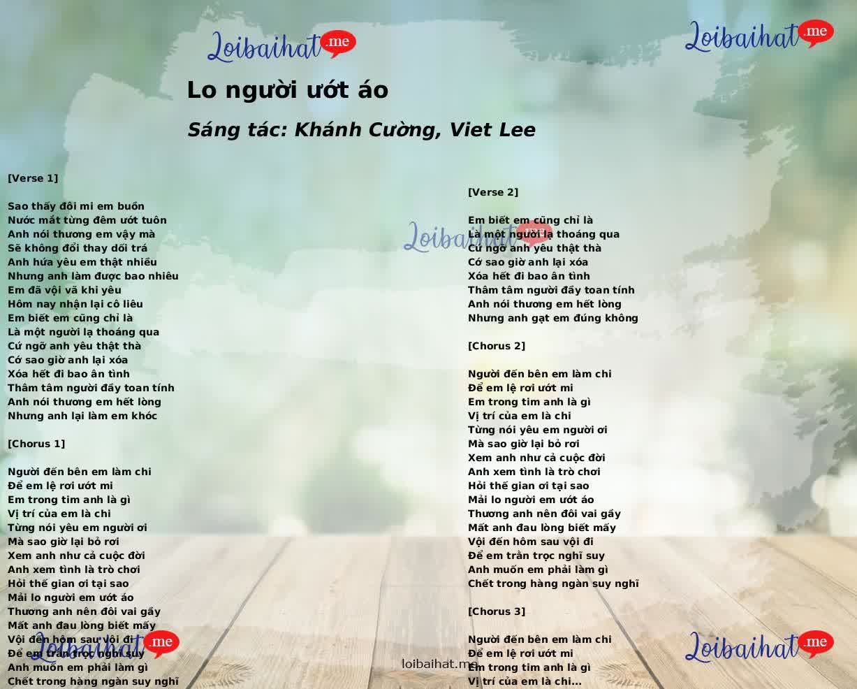 Lo người ướt áo