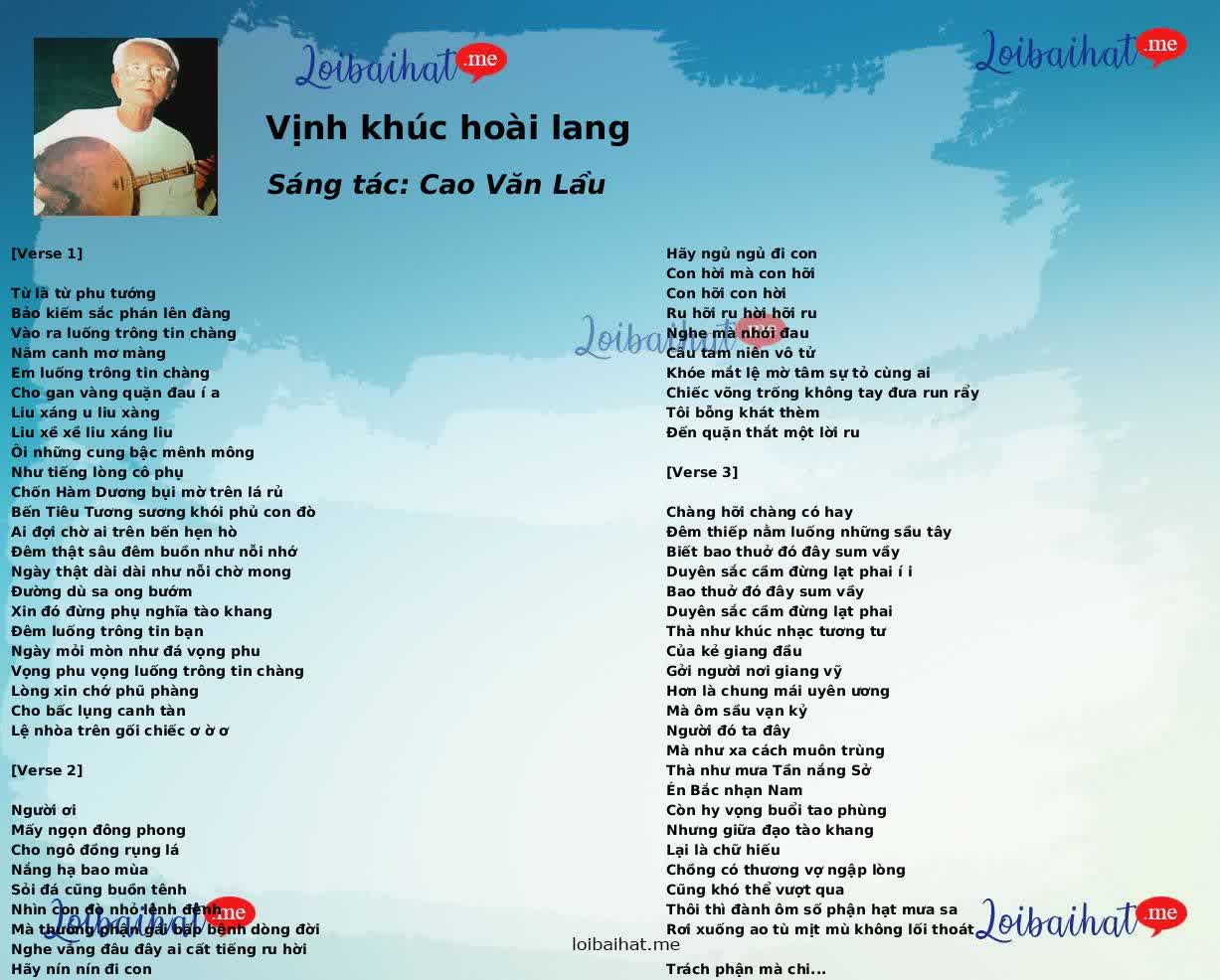 Vịnh khúc hoài lang