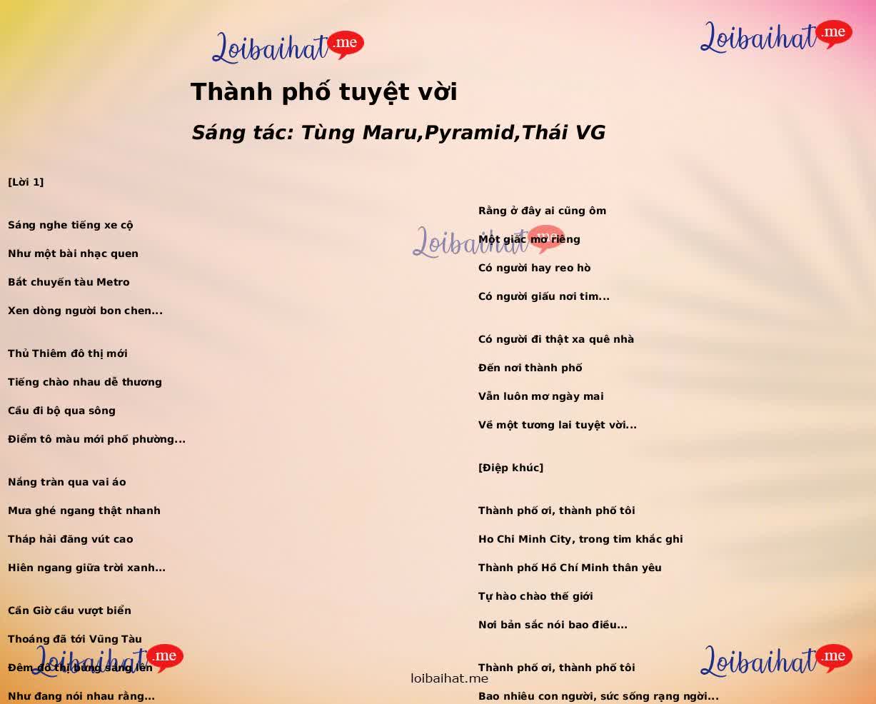 Thành phố tuyệt vời