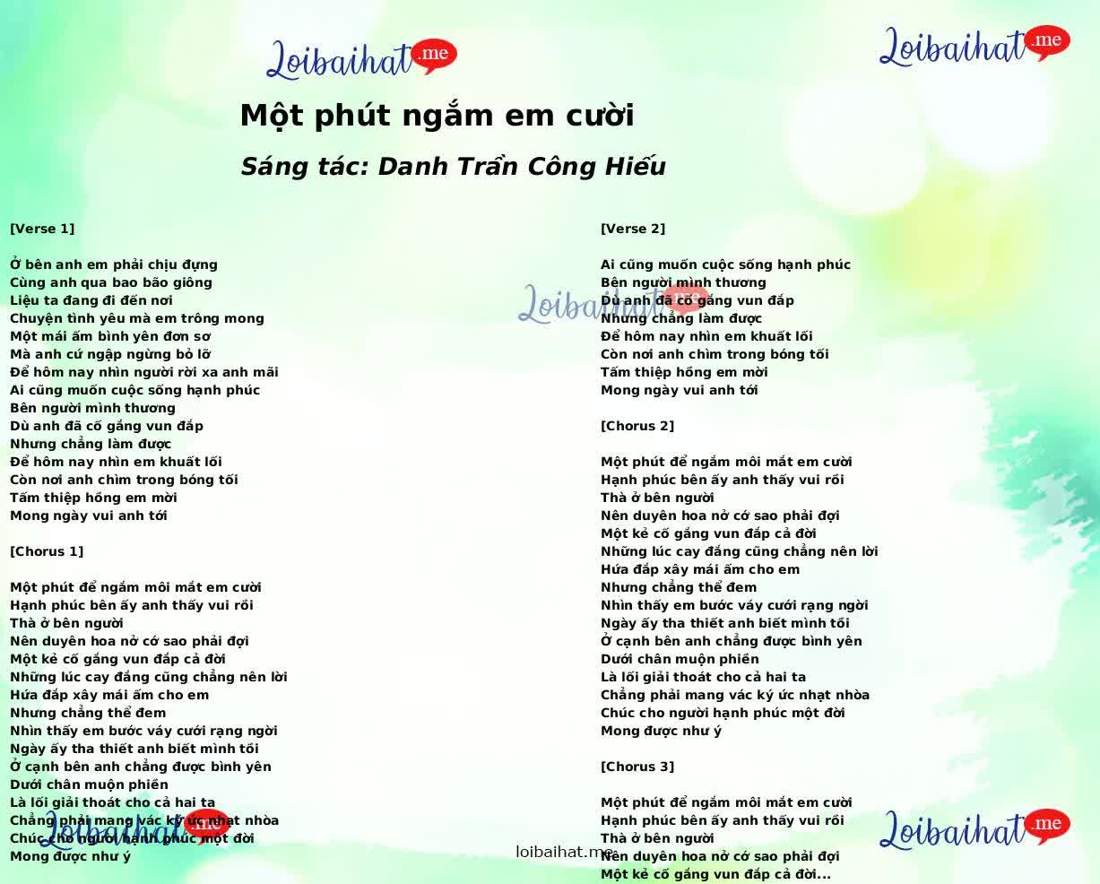 Một phút ngắm em cười