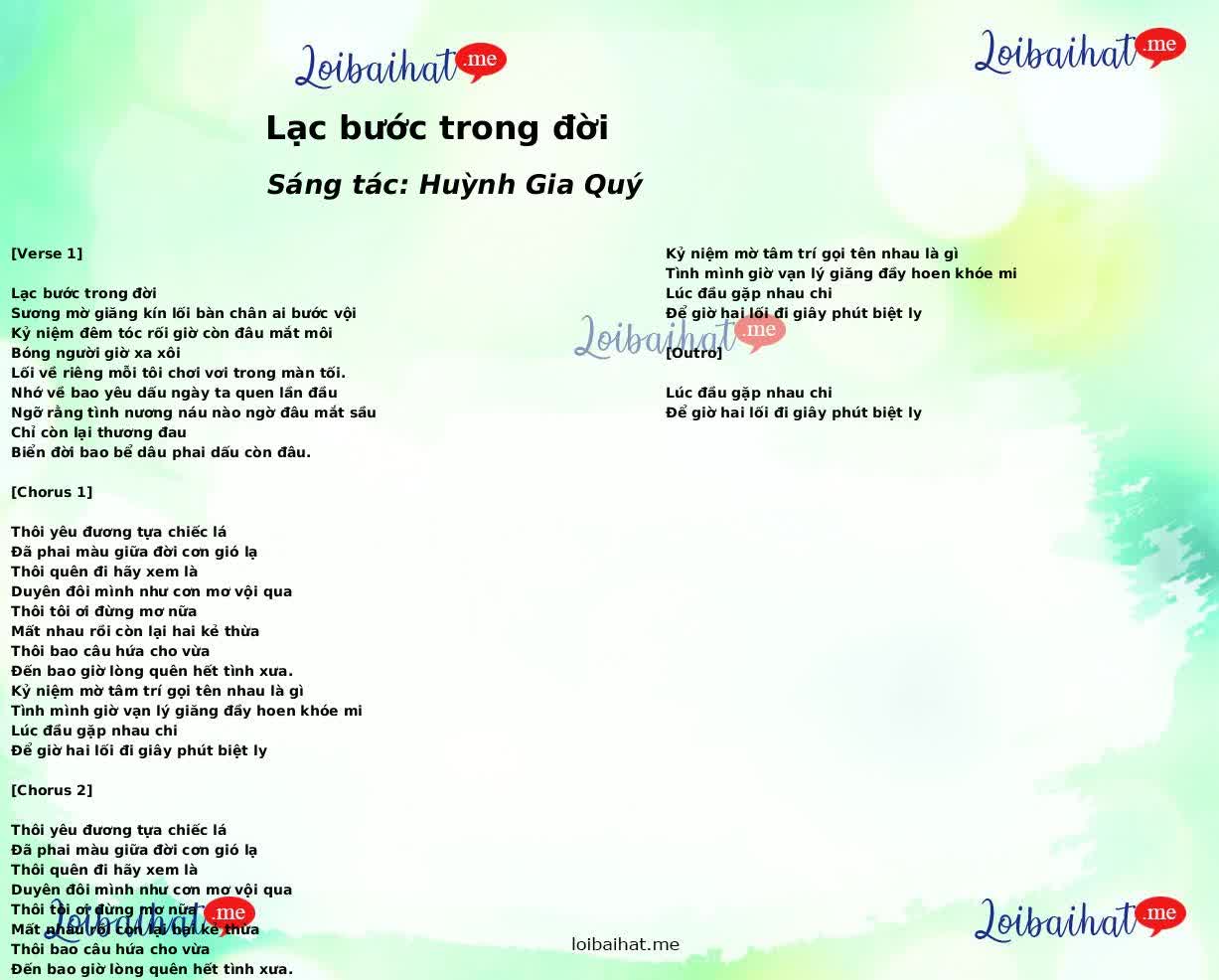 Lạc bước trong đời