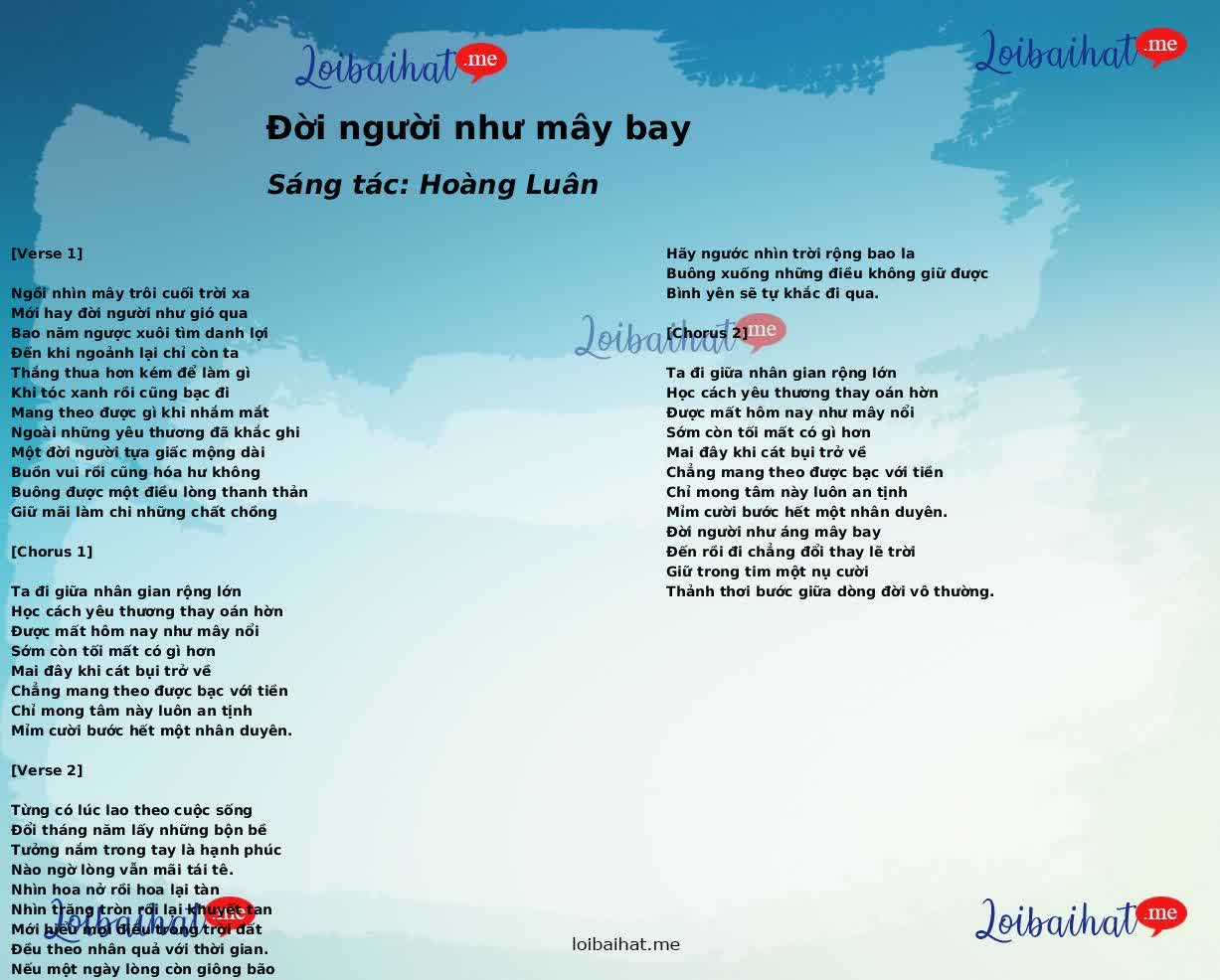 Đời người như mây bay