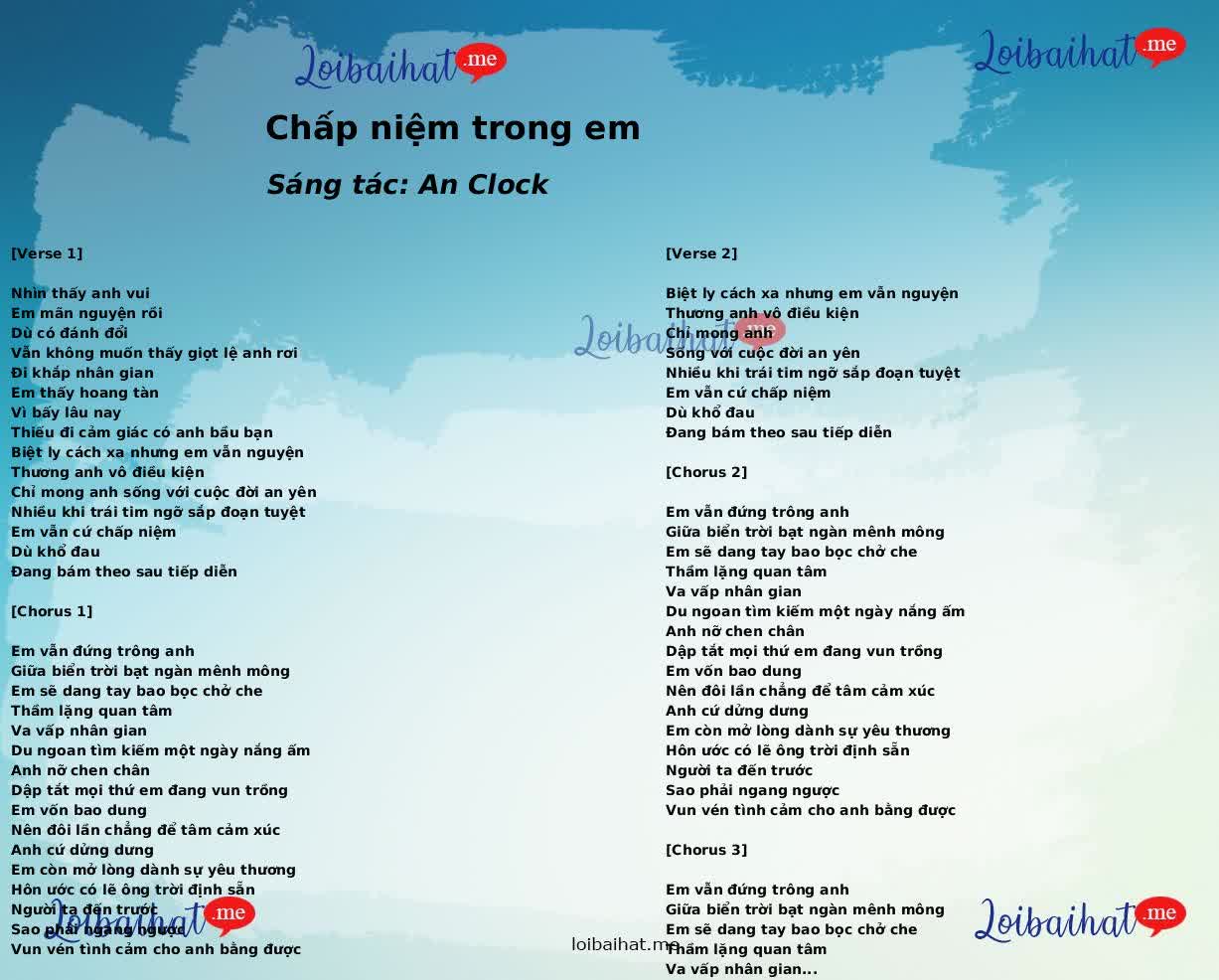 Chấp niệm trong em