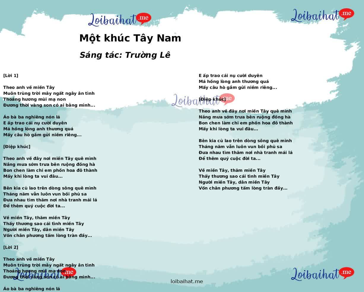 Một khúc Tây Nam