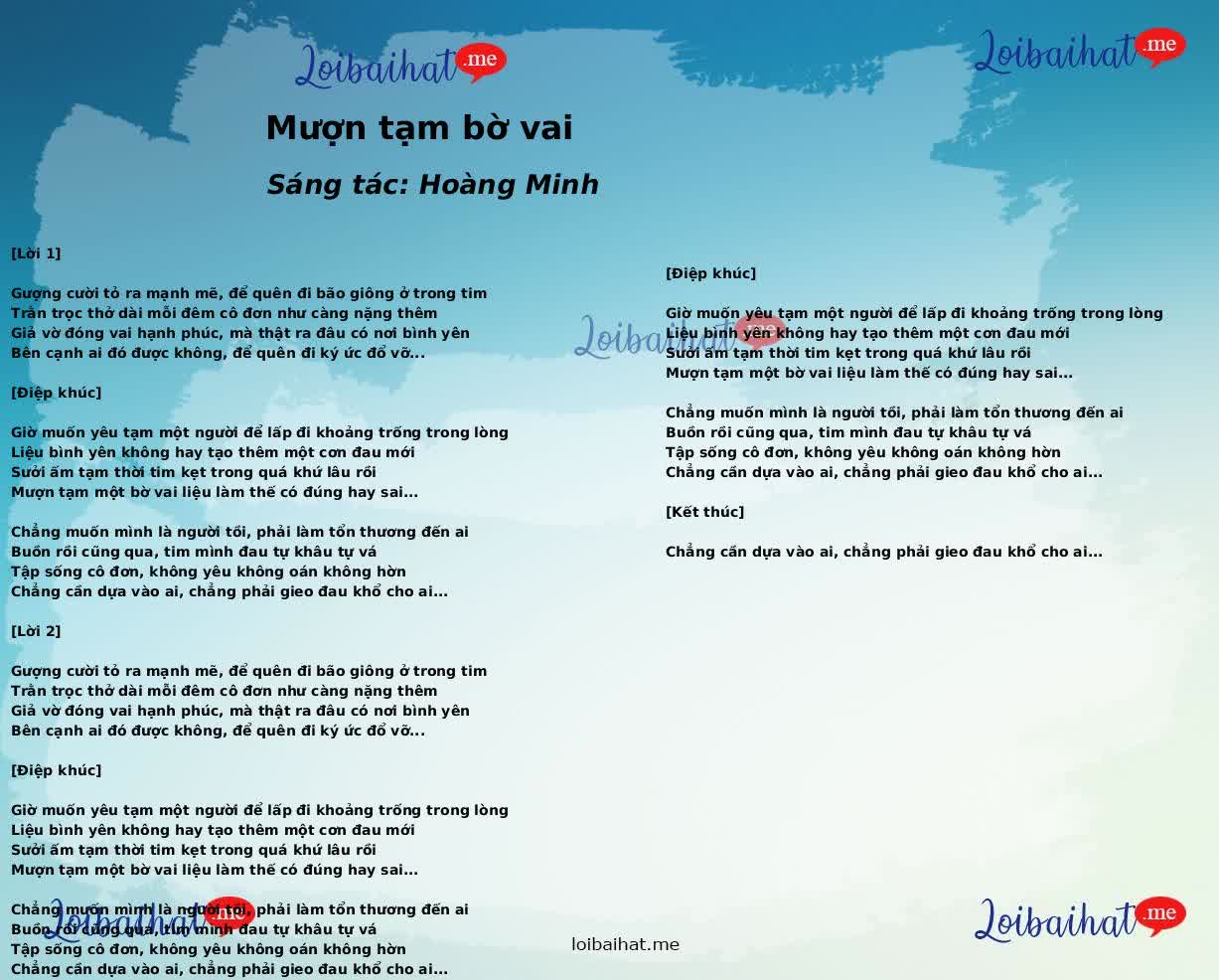 Mượn tạm bờ vai