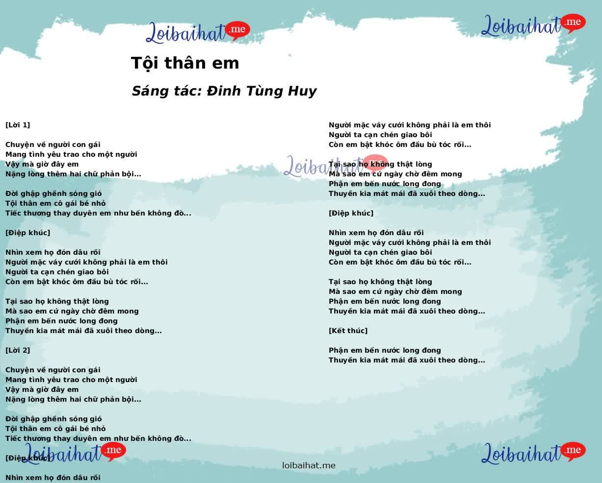 Tội thân em