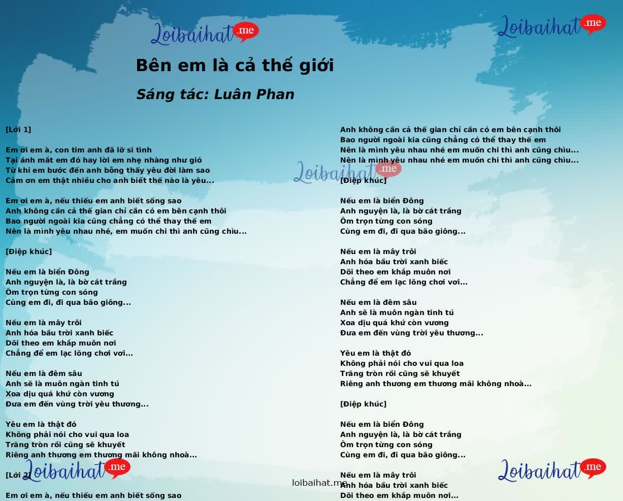 Bên em là cả thế giới