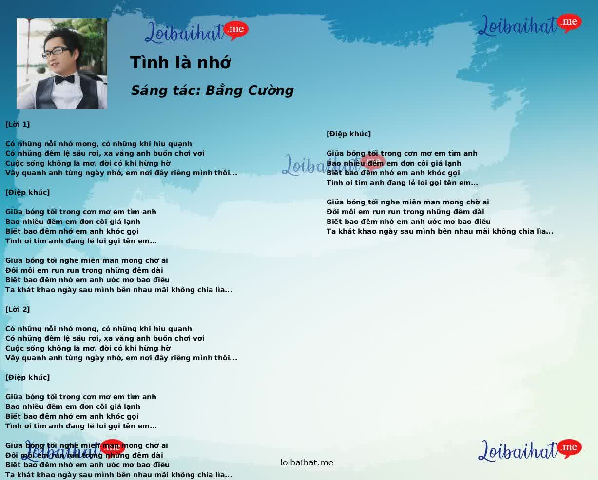 Tình là nhớ