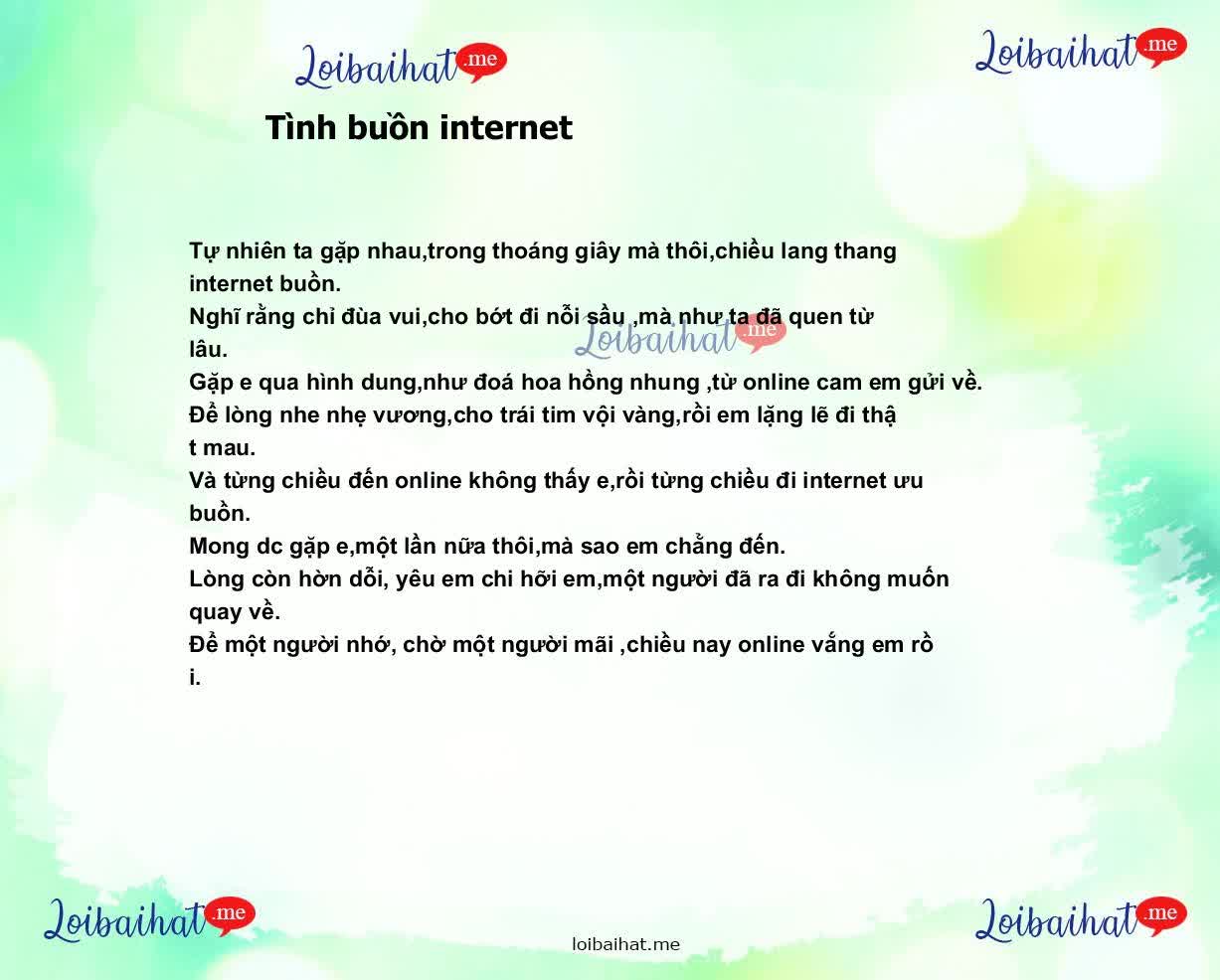 Tình buồn internet