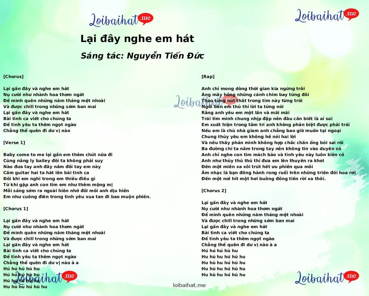 Lại đây nghe em hát