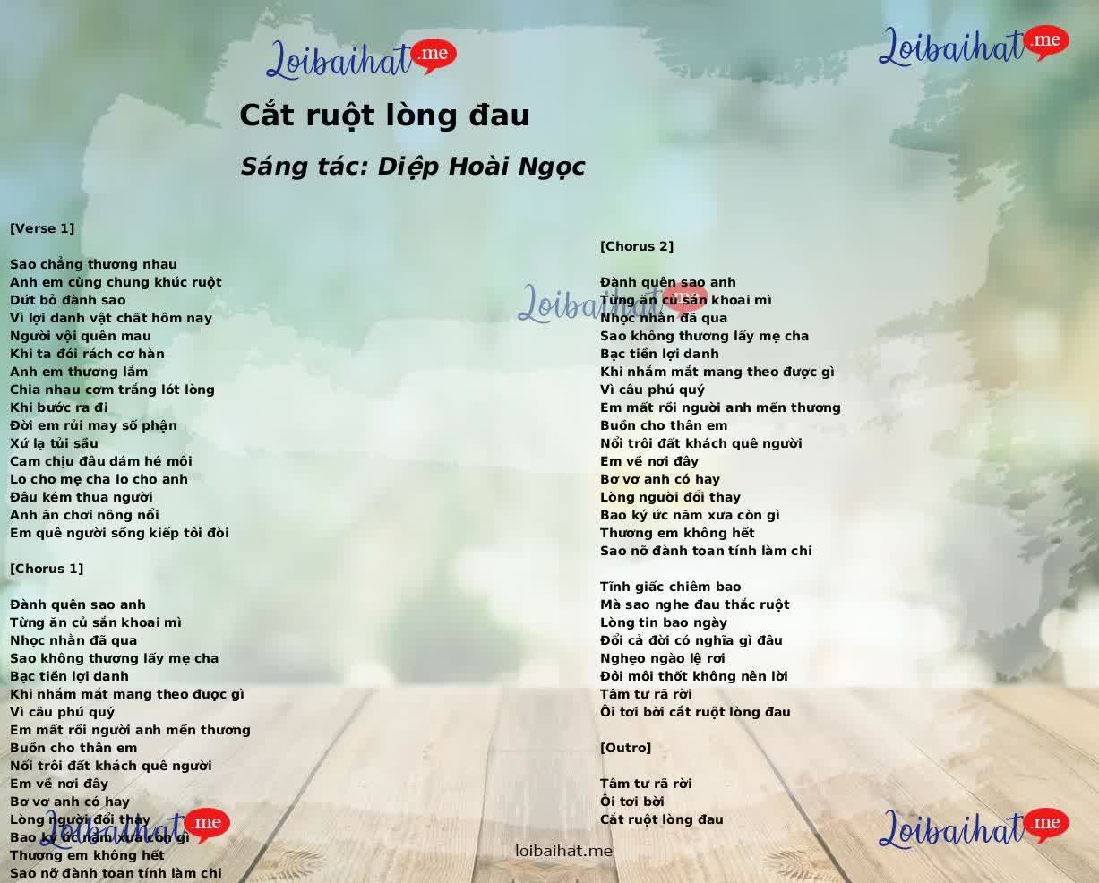 Cắt ruột lòng đau