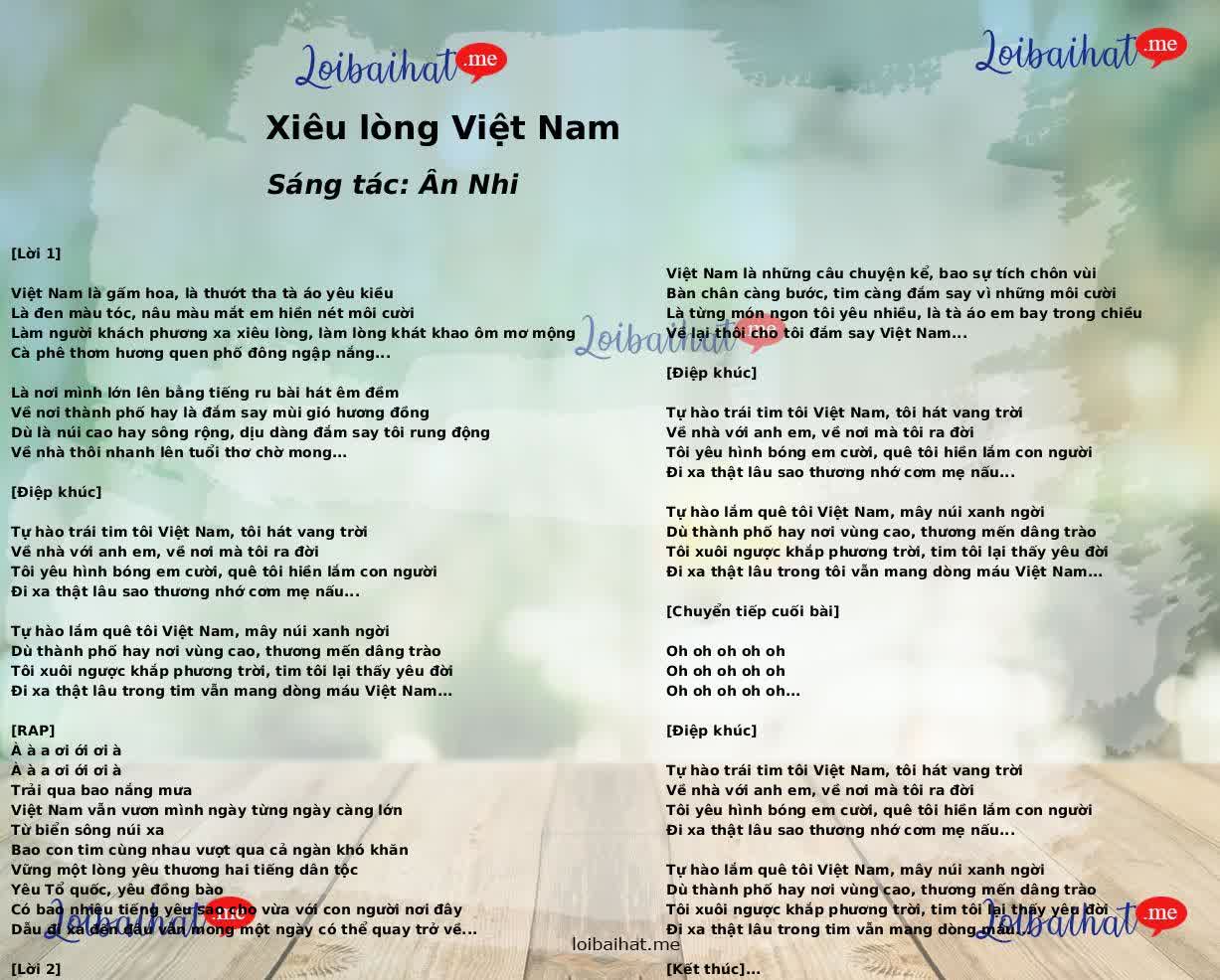 Xiêu lòng Việt Nam