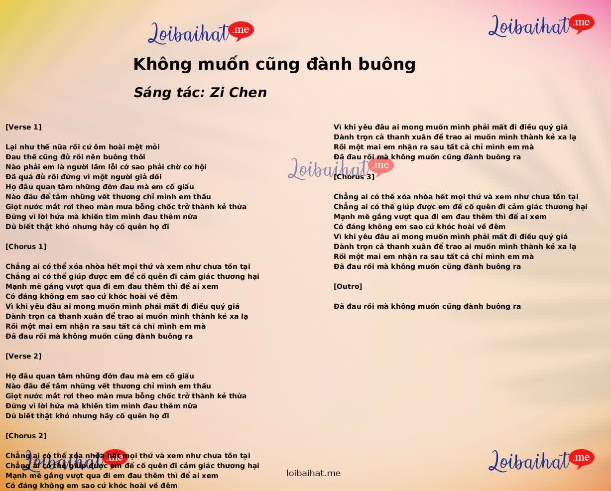 Không muốn cũng đành buông