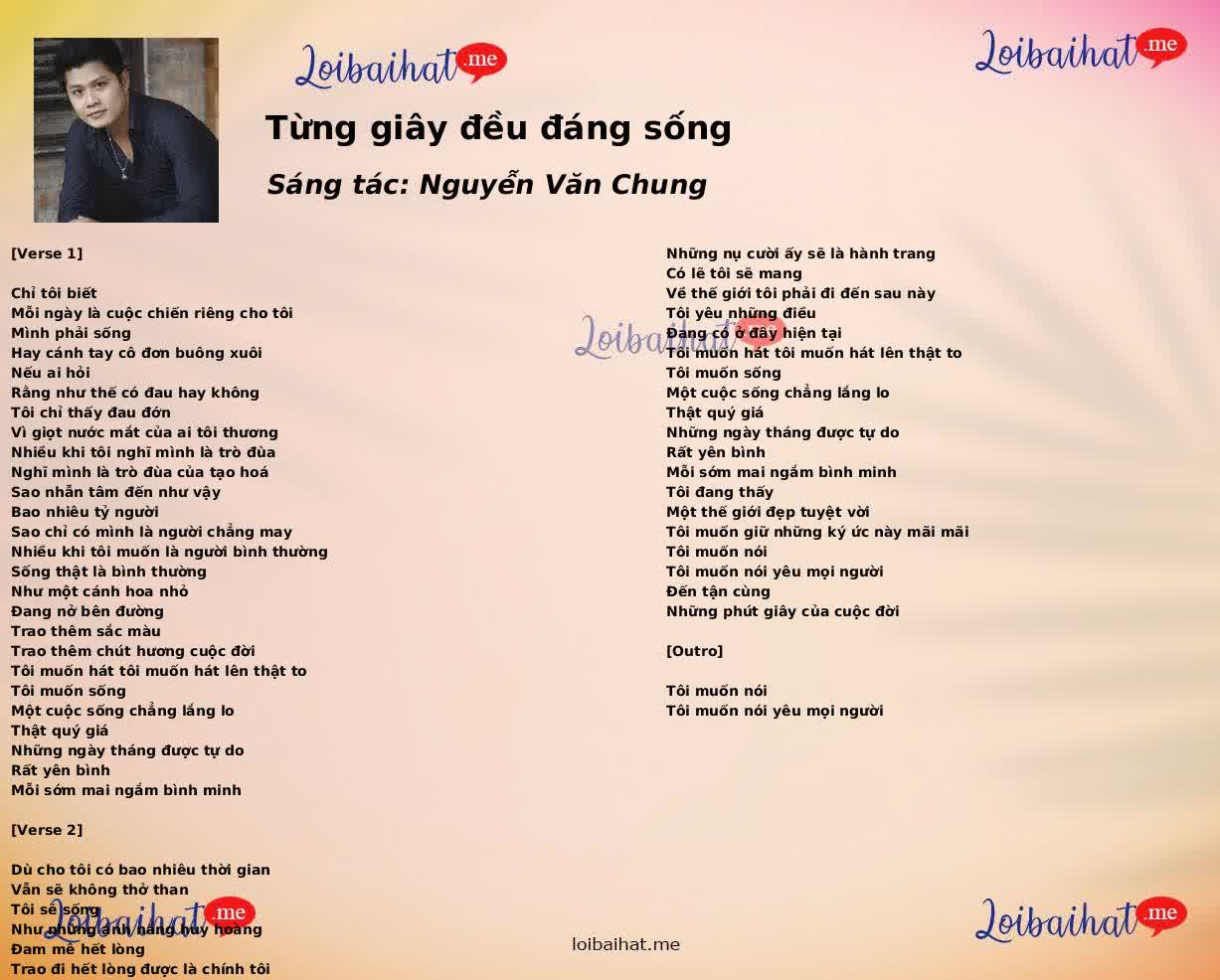 Từng giây đều đáng sống
