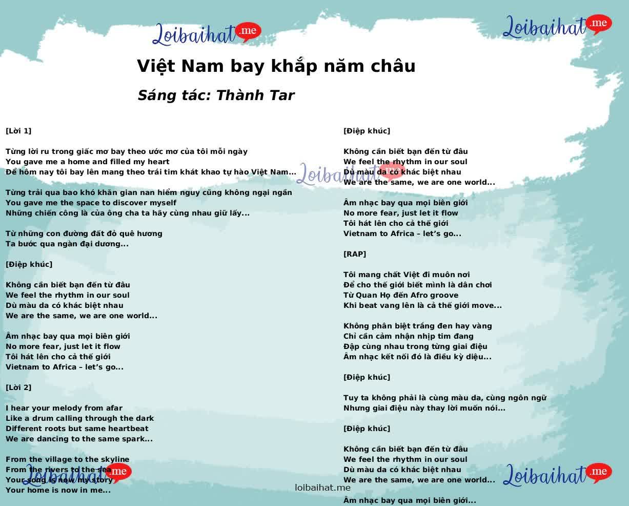 Việt Nam bay khắp năm châu