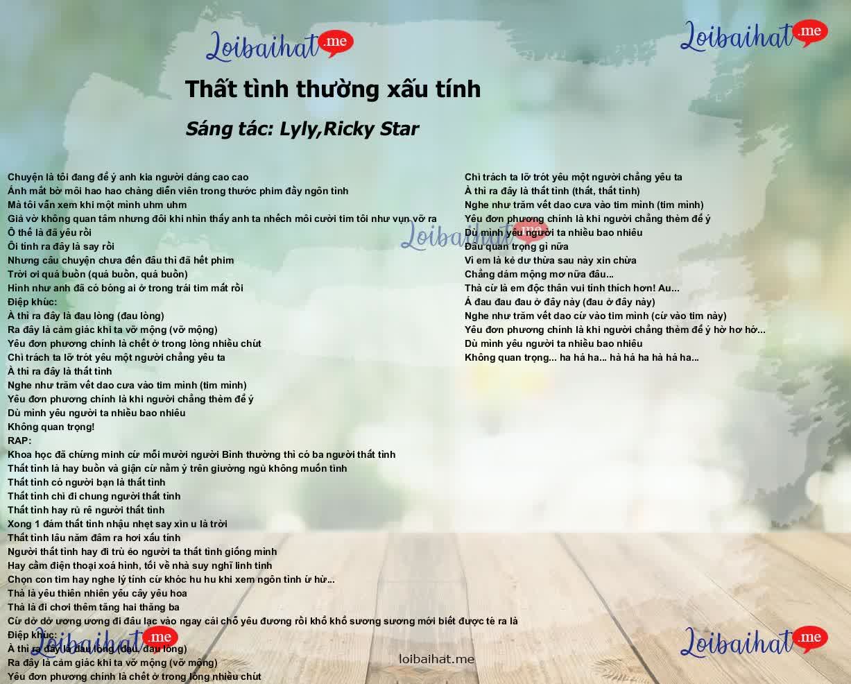 Thất tình thường xấu tính