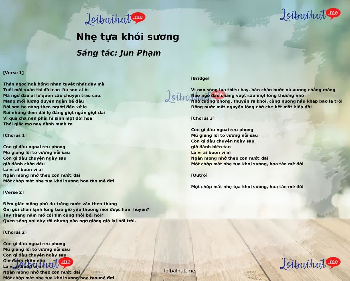 Nhẹ tựa khói sương