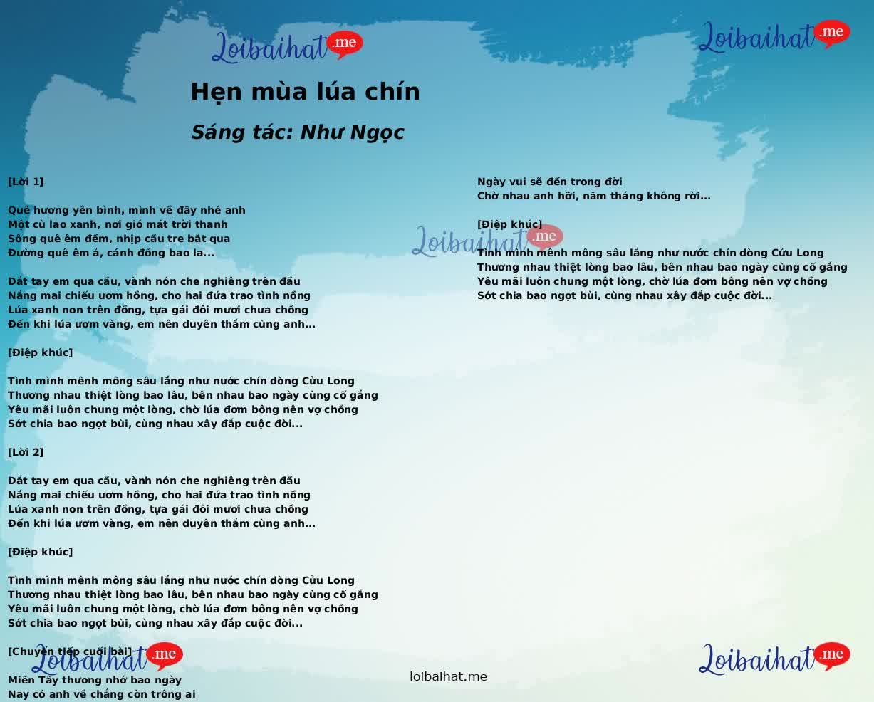 Hẹn mùa lúa chín