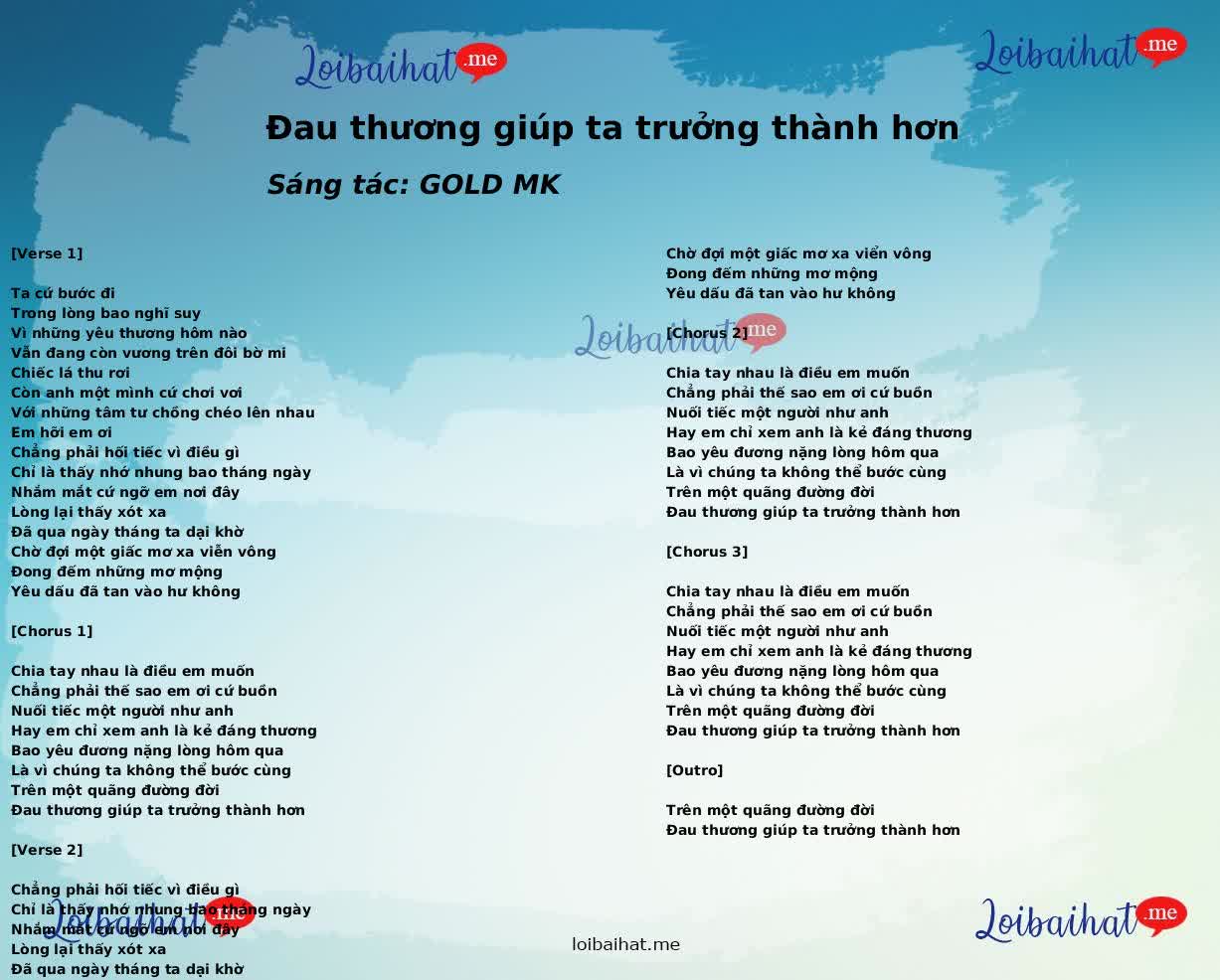 Đau thương giúp ta trưởng thành hơn