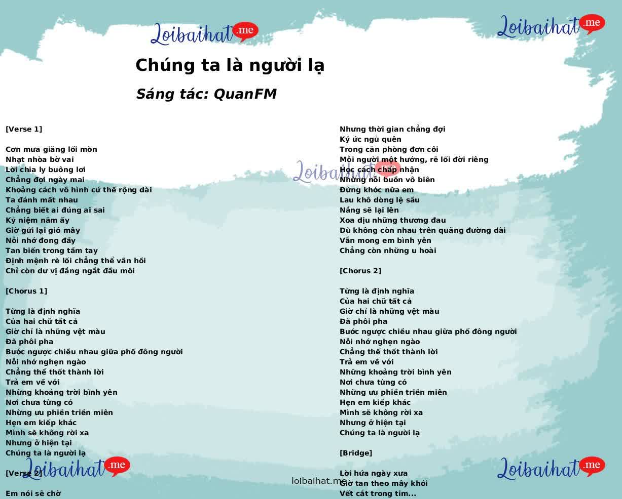 Chúng ta là người lạ