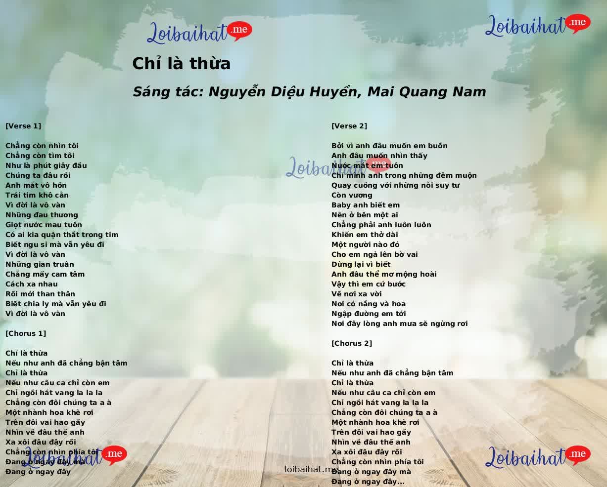 Chỉ là thừa