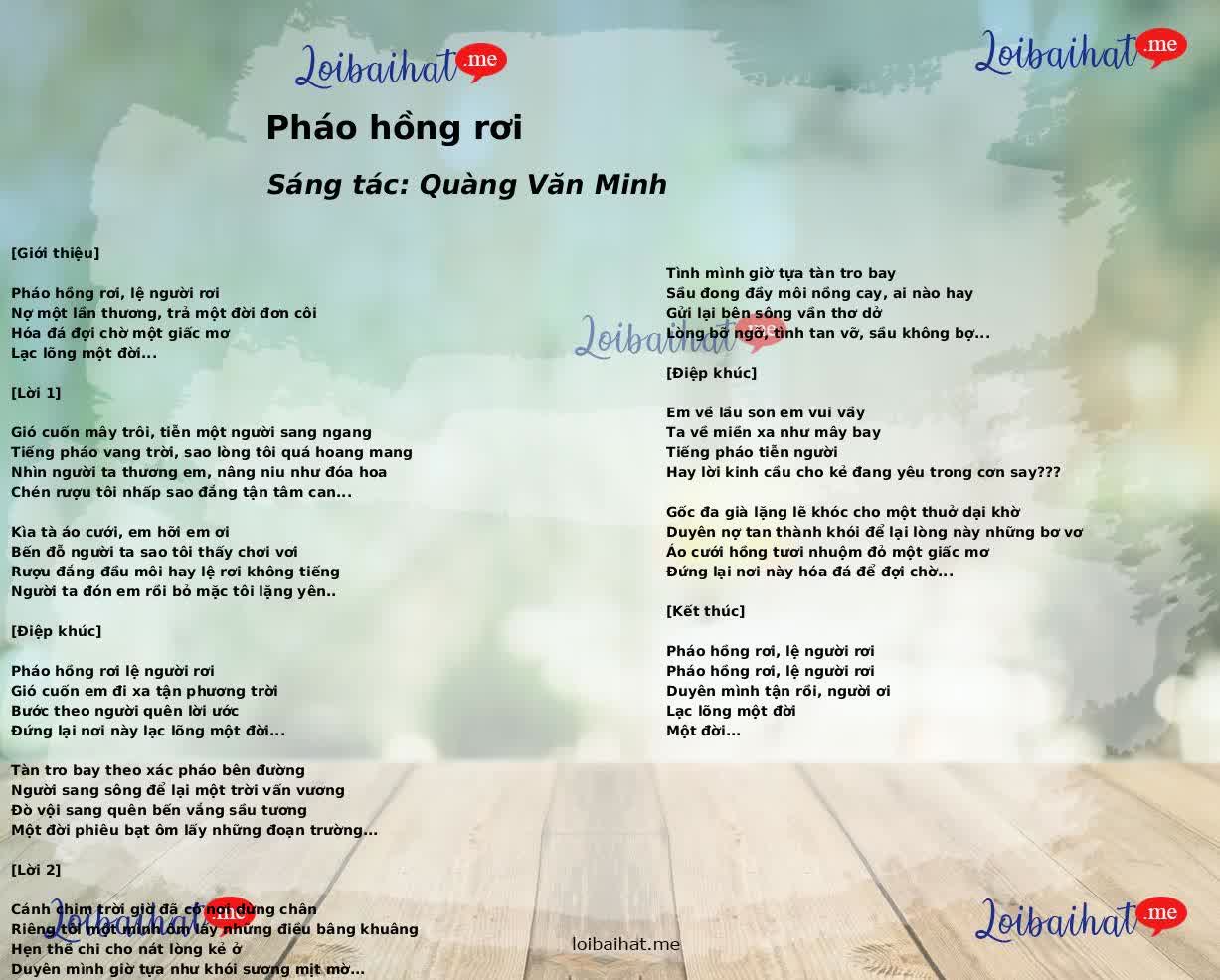 Pháo hồng rơi