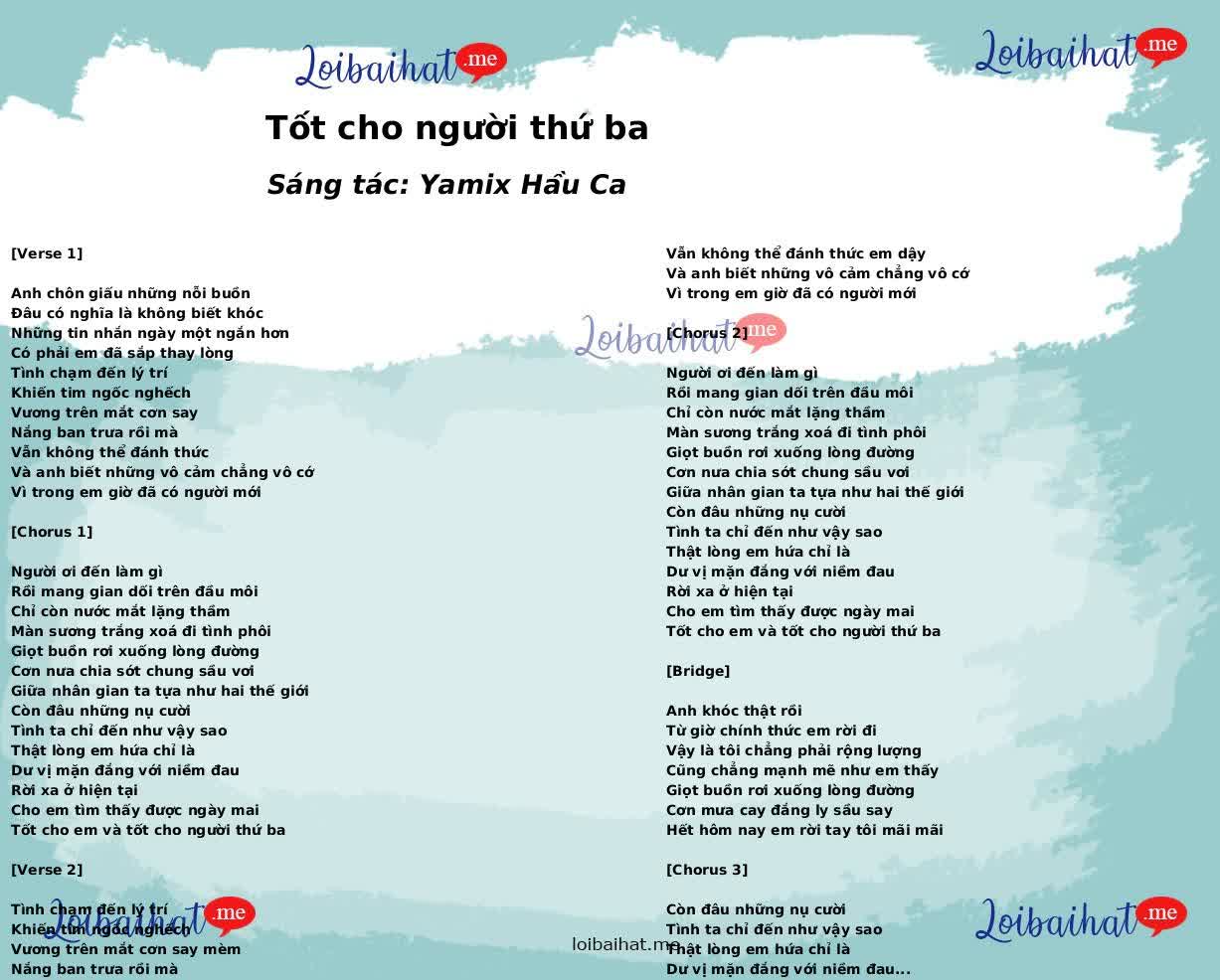 Tốt cho người thứ ba