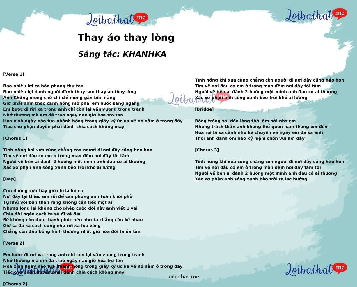 Thay áo thay lòng