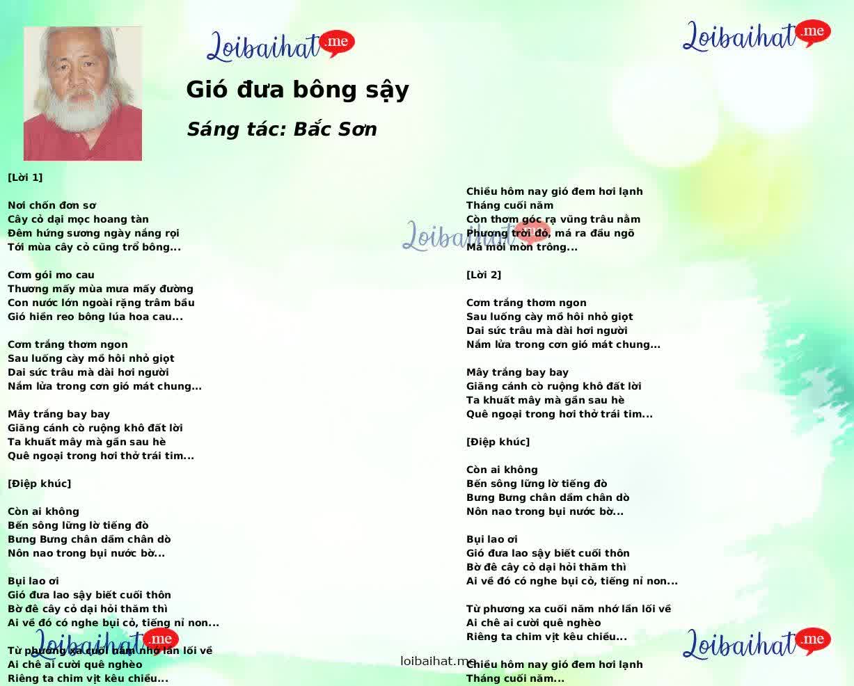 Gió đưa bông sậy