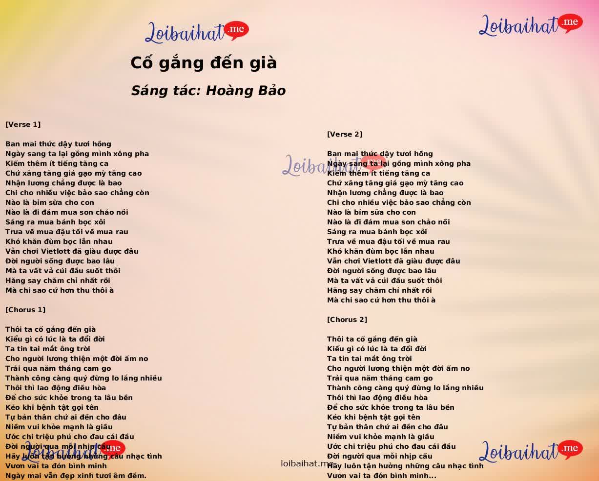 Cố gắng đến già