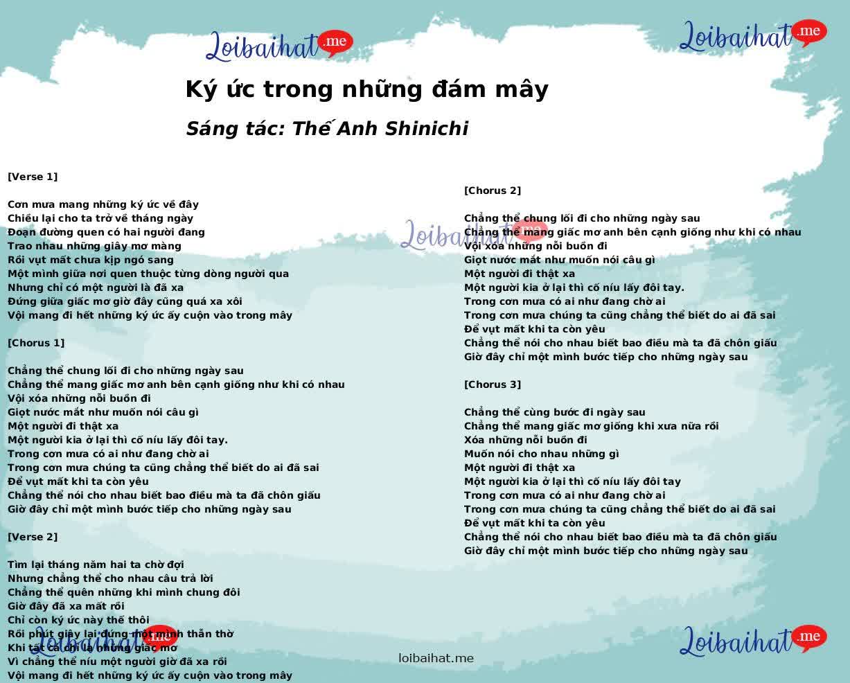 Ký ức trong những đám mây