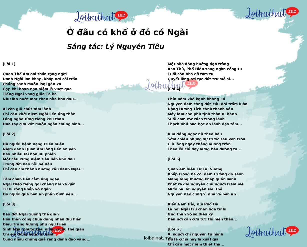 Ở đâu có khổ ở đó có Ngài
