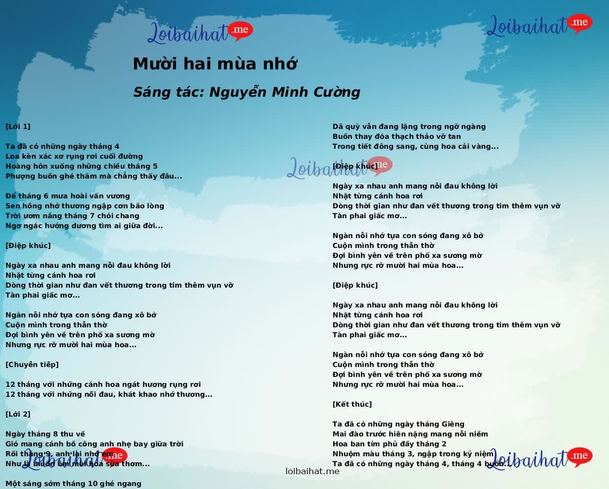 Mười hai mùa nhớ
